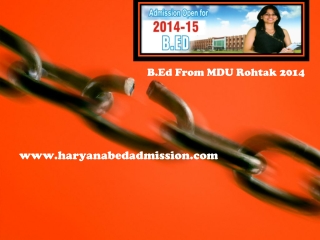 B.Ed from MDU Rohtak