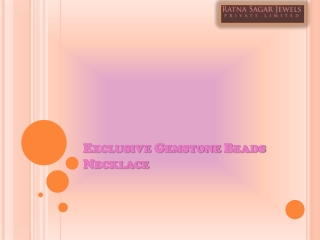 Exclusive Gemstone Beads Necklace