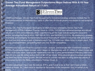 Eleven Two Fund Management Outperforms Major Indices