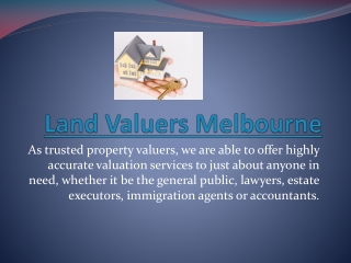 Melbourne Land Valuation