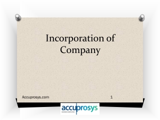 incorporation of a company