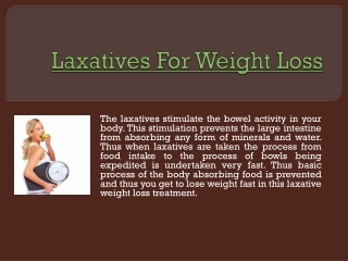 Laxatives To Lose Weight