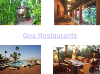Restaurants of Goa
