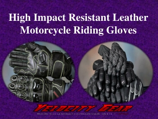 High Impact Resistant Leather Motorcycle Riding Gloves