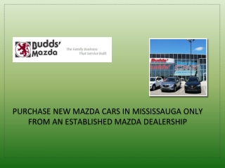 Purchase New Mazda Cars in Mississauga Only From an Establis