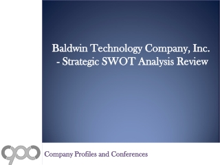 SWOT Analysis Review on Baldwin Technology Company, Inc.