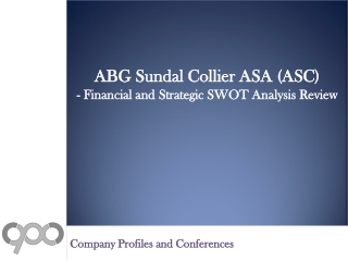 SWOT Analysis Review on ABG Sundal Collier ASA (ASC)