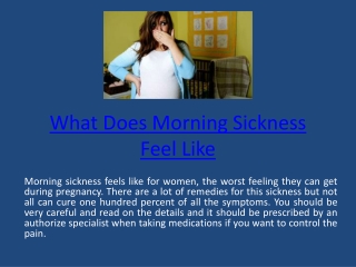 When Does Morning Sickness Peak