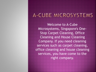 Office/House Carpet Cleaning Services in Singapore