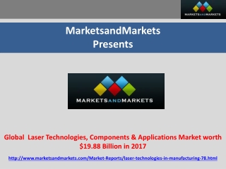 Global Laser Technologies Market worth $19.88 Billion in 201