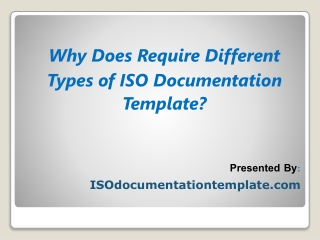 Why Does Require Different Types of ISO Documentation Templa