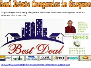 Real Estate Companies in Gurgaon