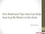 Five Bedroom Tips that Can Help Any Guy Be Better in Sack