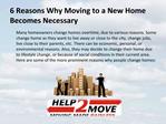 6 Reasons Why Moving to a New Home Becomes Necessary