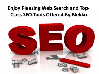Enjoy Pleasing Web Search and Top-Class SEO Tools Offered By