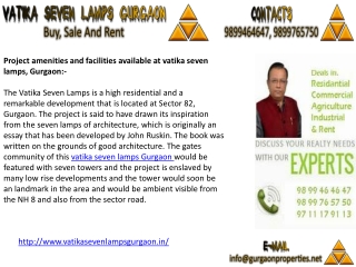 Vatika Seven Lamps Gurgaon | Vatika Flats Gurgaon