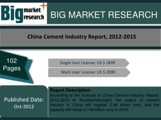 China Cement Industry Report, 2012-2015