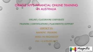 Oracle apps financial online training in Australia