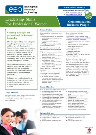 Leadership Skills For Professional Women