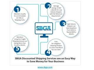 An Infographic on SBGA Discounted Shipping Services