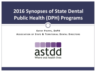 2016 Synopses of State Dental Public Health (DPH) Programs