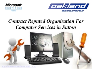 Contract Reputed Organization For Computer Services