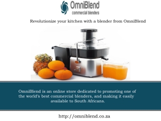 Revolutionize your kitchen with a blender from OmniBlend