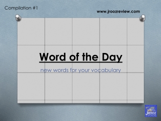 IELTS Word of the Day Compilation 1