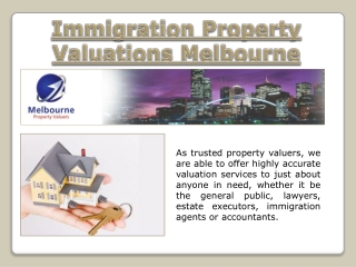Immigration Property Valuations Melbourne