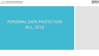 PERSONAL DATA PROTECTION BILL, 2018
