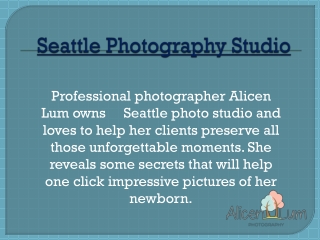 Seattle photography studio