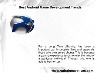 Best Android Game Development Trends
