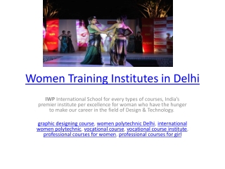 Women Training Institutes in Delhi