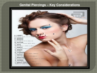 Genital Piercings – Key Considerations