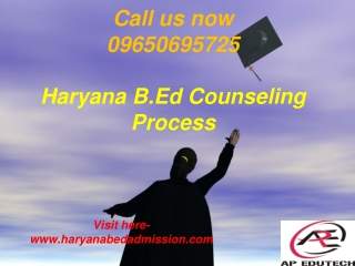 Haryana B.Ed Counseling Process