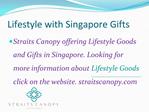 Lifestyle Goods of Singapore History in Singapore