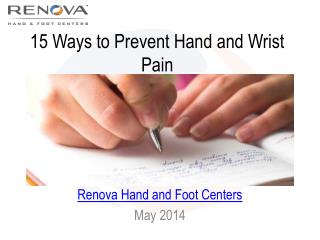 Hand Surgeons Give Best Tips for Preventing Hand Pain