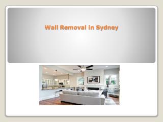 Wall Removal in Sydney