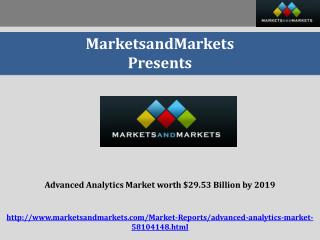 Advanced analytics market