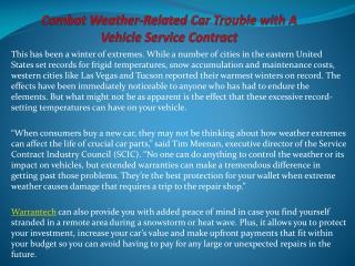 Combat Weather-Related Car Trouble With A Vehicle Service Co