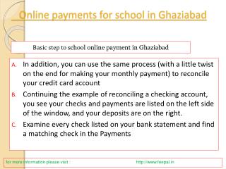 Click the next step online payment for school in Ghaziabad