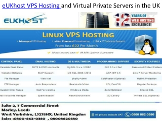 eUKhost VPS Hosting and Virtual Private Servers in the UK