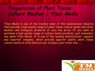 How Plant Tissue Culture Media Are Useful?