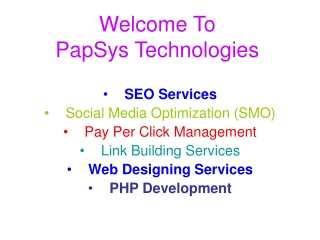 SEO Services Bangalore Provider Company - PapSys Technologie