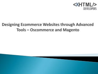 Designing Ecommerce Websites through Advanced Tools