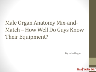 Male Organ Anatomy Mix-and-Match – How Well Do Guys Know