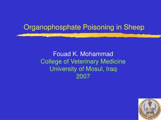 Organophosphate Poisoning in Sheep