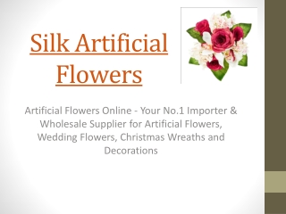 Suppliers Of artificial Flowers