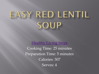 Easy Red Lentil Soup recipe