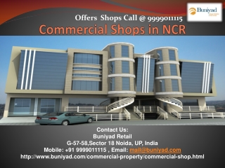 Commercial shops in Delhi NCR at affordable price